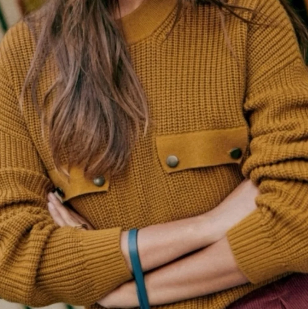 Sezane Caleb Jumper, Gold, Medium, GUC, French Sophistication - Picture 2 of 8